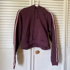 Aritzia TNA The Iconic Hoodie in burgundy size xxs